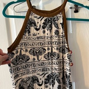 Rue21 long sleeveless elephant pattern dress (3)